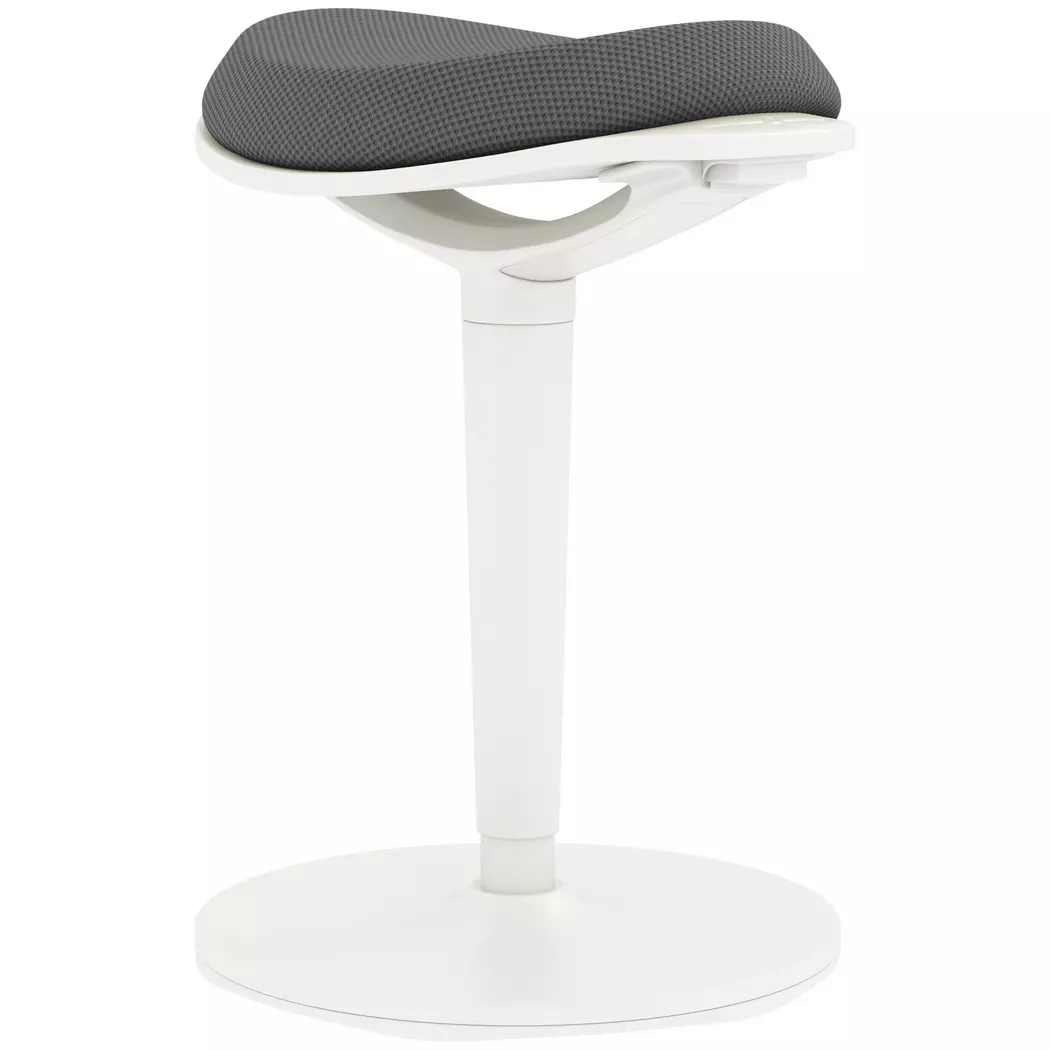 Taburete HOMCOM, taburete ergonómico de oficina, altura ajustable de 56,5-71,5 cm, taburete de trabajo, silla giratoria de oficina, silla de estudio de malla gris