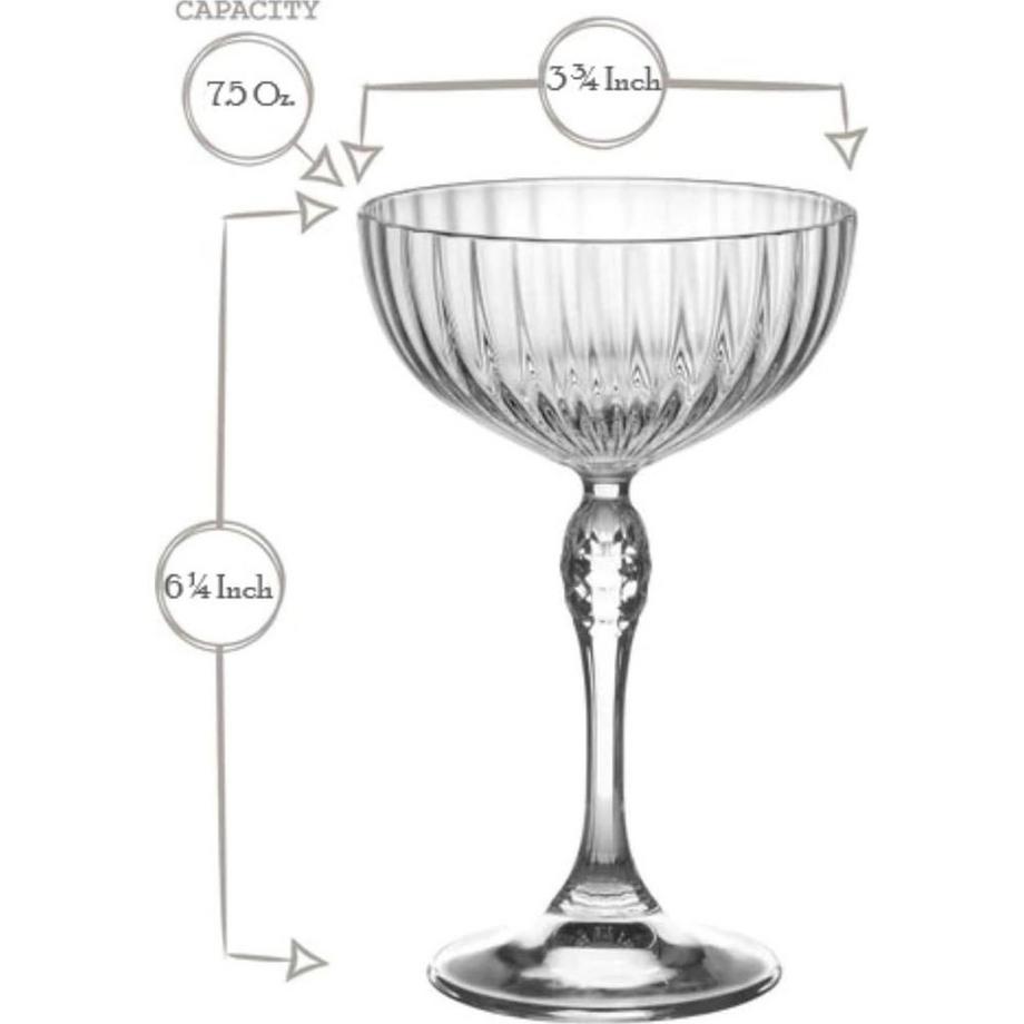 Bormioli Verres à cocktail  America 20s 4 pièces  