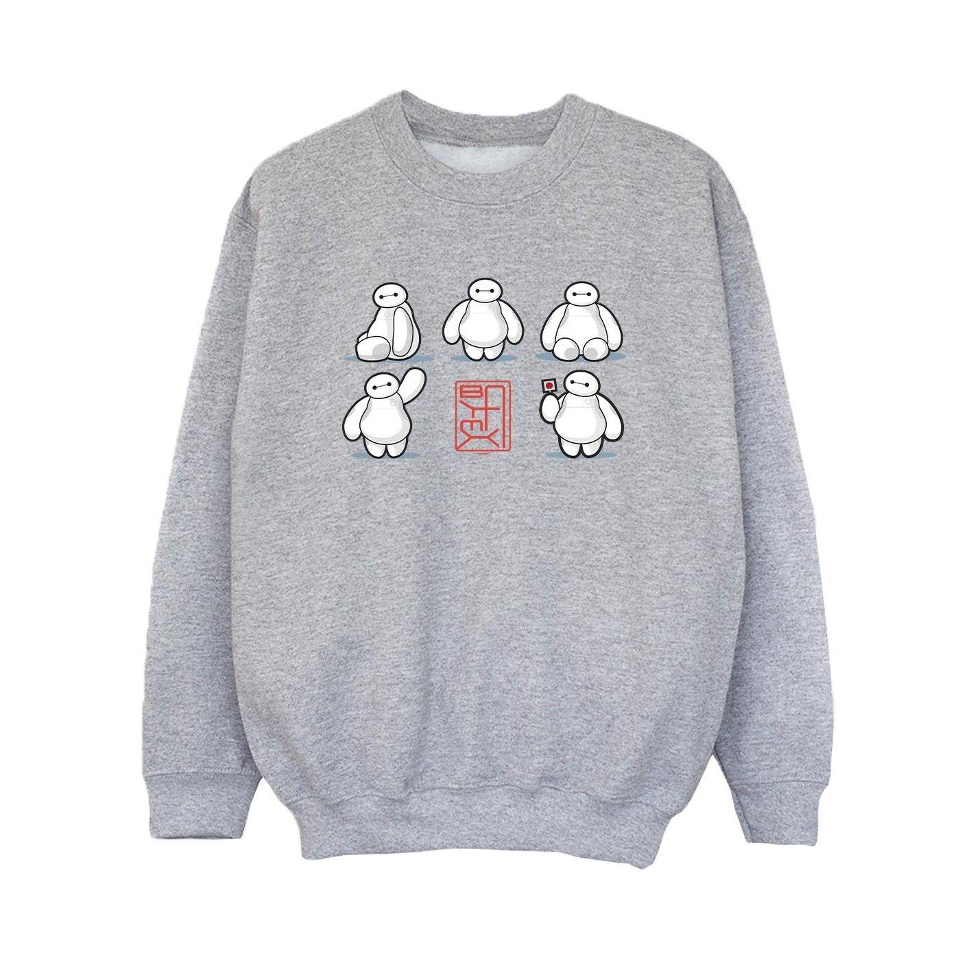 Image of Big Hero 6 Baymax Many Poses Sweatshirt Unisex Grau 116