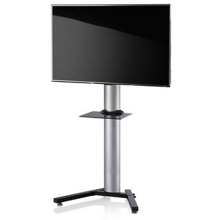 VCM  TV Standfuß mit Zwischenboden | Alu Fernseh Ständer | Maße ca. H, 174 x B. 90 x T. 72 cm- Stadino Maxi 