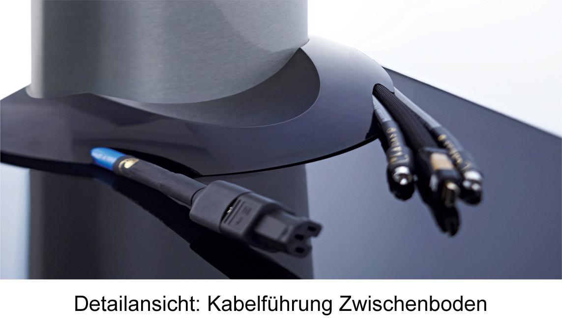 VCM  TV Standfuß mit Zwischenboden | Alu Fernseh Ständer | Maße ca. H, 174 x B. 90 x T. 72 cm- Stadino Maxi 