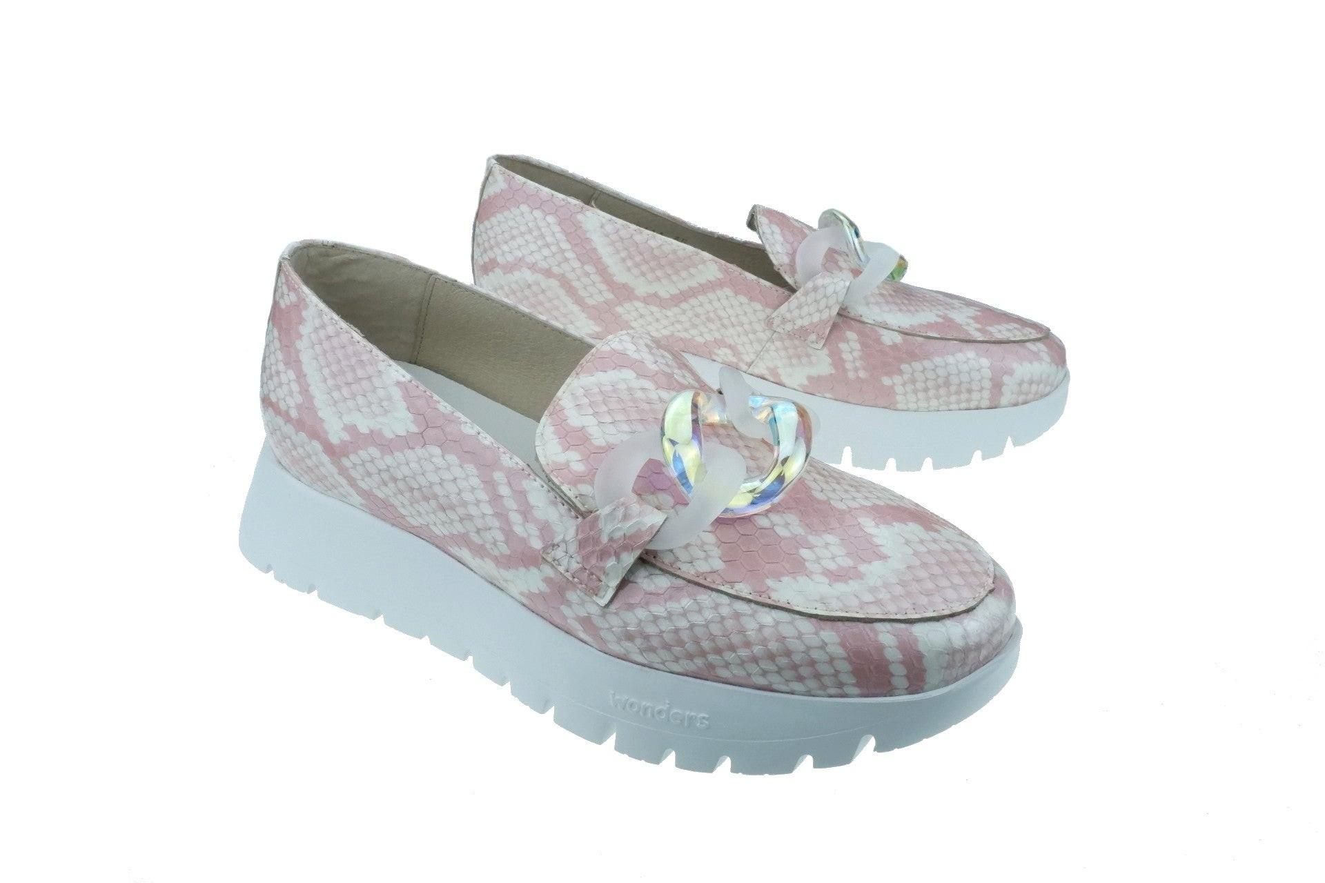 Wonders  Rose - Mocassin cuir 