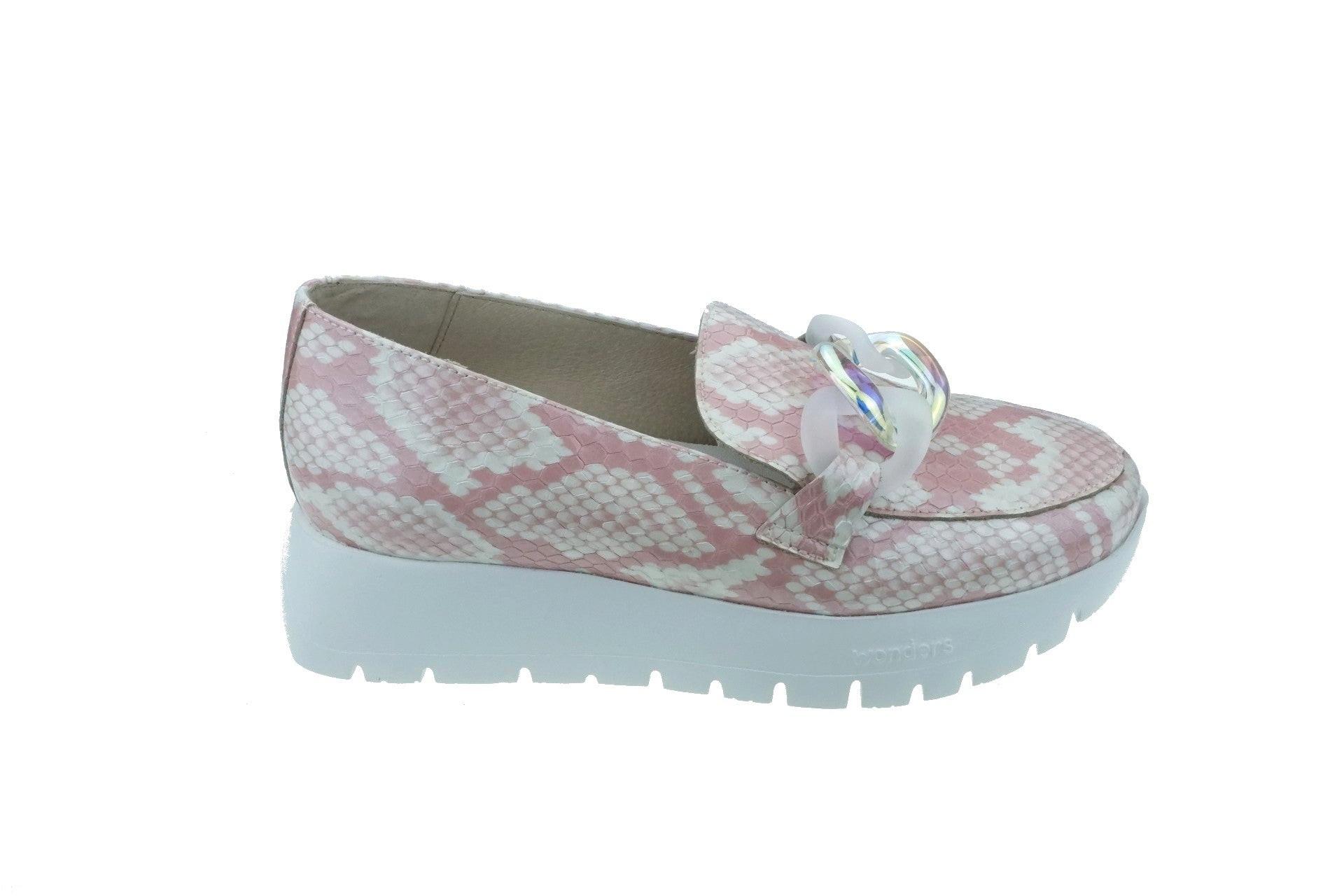 Wonders  Rose - Mocassin cuir 