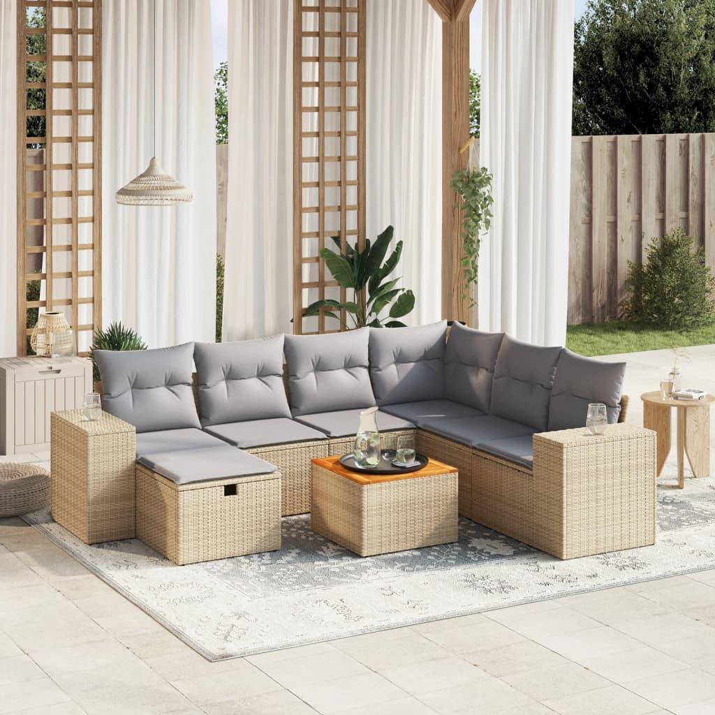 VidaXL set divano da giardino Polirattan  