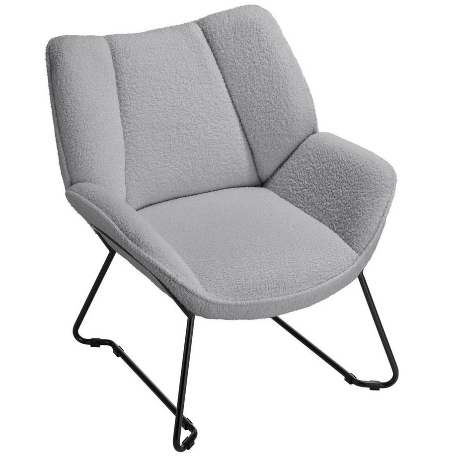 Tectake Fauteuil KJELD rembourré avec revêtement bouclé  