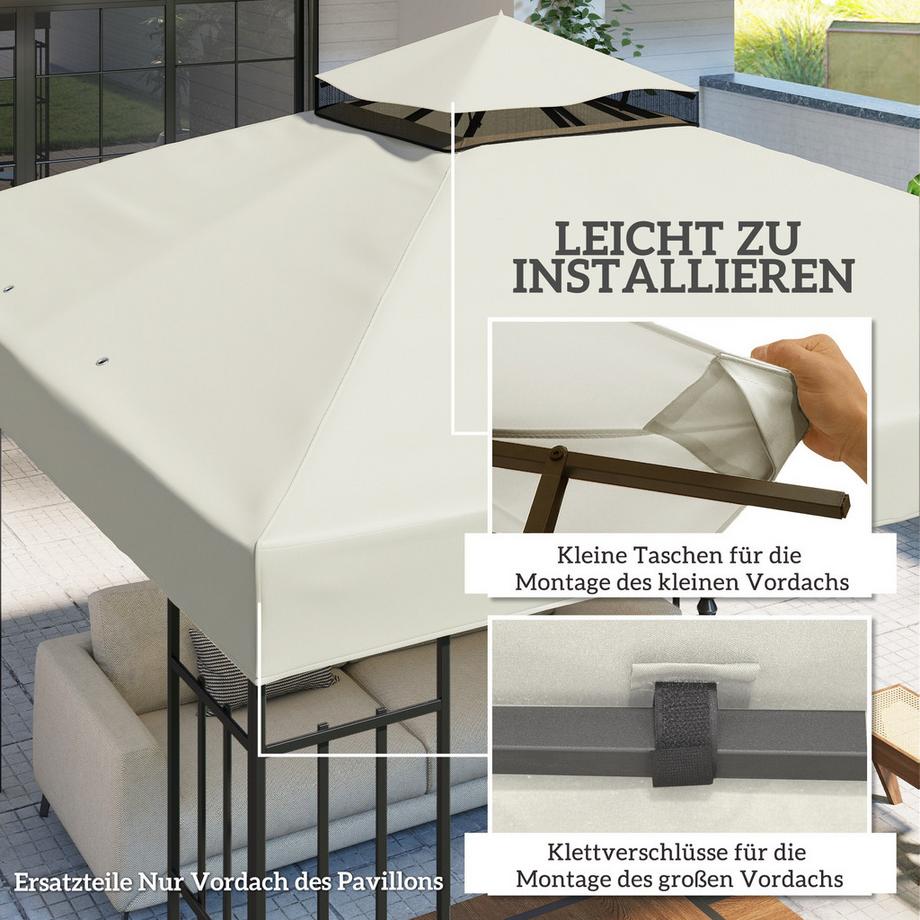 Outsunny  Toit de rechange pour pavillon 