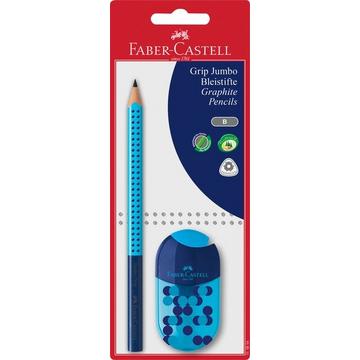 FABER-CASTELL Bleistift,Spitzer Jumbo Grip B 111914 3 Farben, Set
