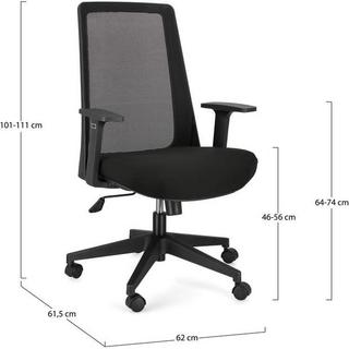 mutoni Chaise de bureau Wesley noire  