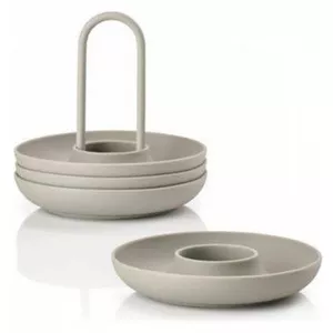 Eierbecher Singles 4 St�ck, Grau