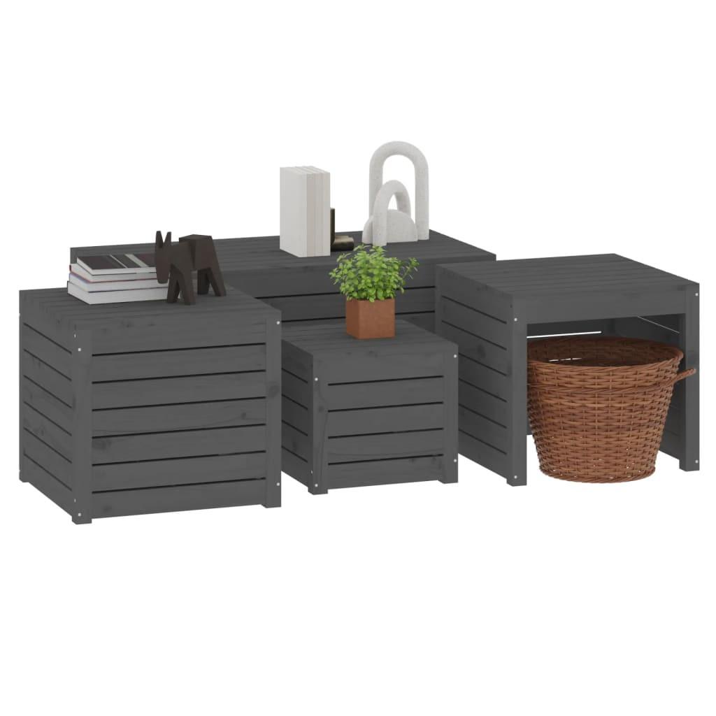 VidaXL set contenitore da giardino Legno di pino  