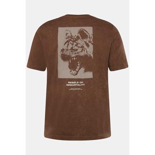 Sthuge  T-shirt STHUGE con stampa, scollo a girocollo e mezze maniche marrone cacao 