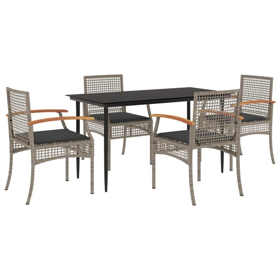 Ensemble de salle à manger de jardin rotin synthétique
