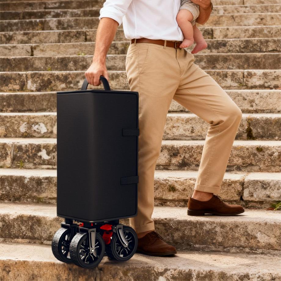 Tectake Chariot à bras ROLLRIDER pliable et compact 150 L  