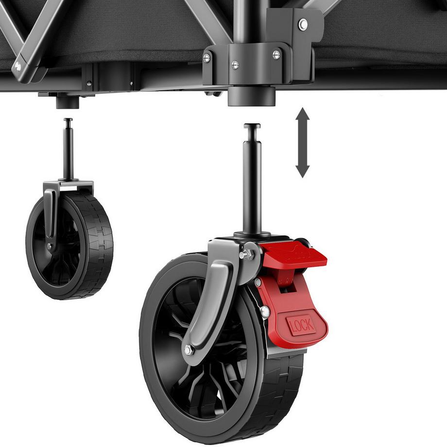 Tectake Chariot à bras ROLLRIDER pliable et compact 150 L  