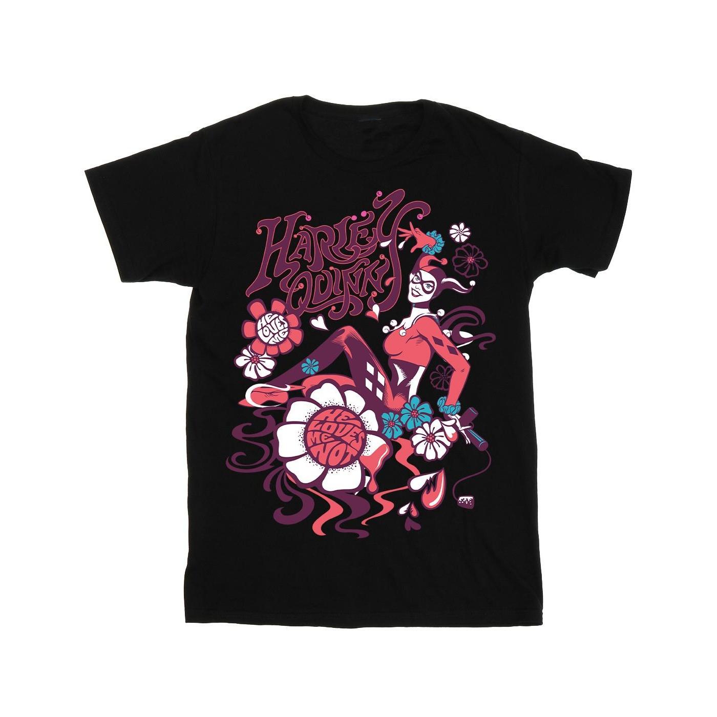 Image of Harley Quinn He Loves Me Tshirt Damen Schwarz XL
