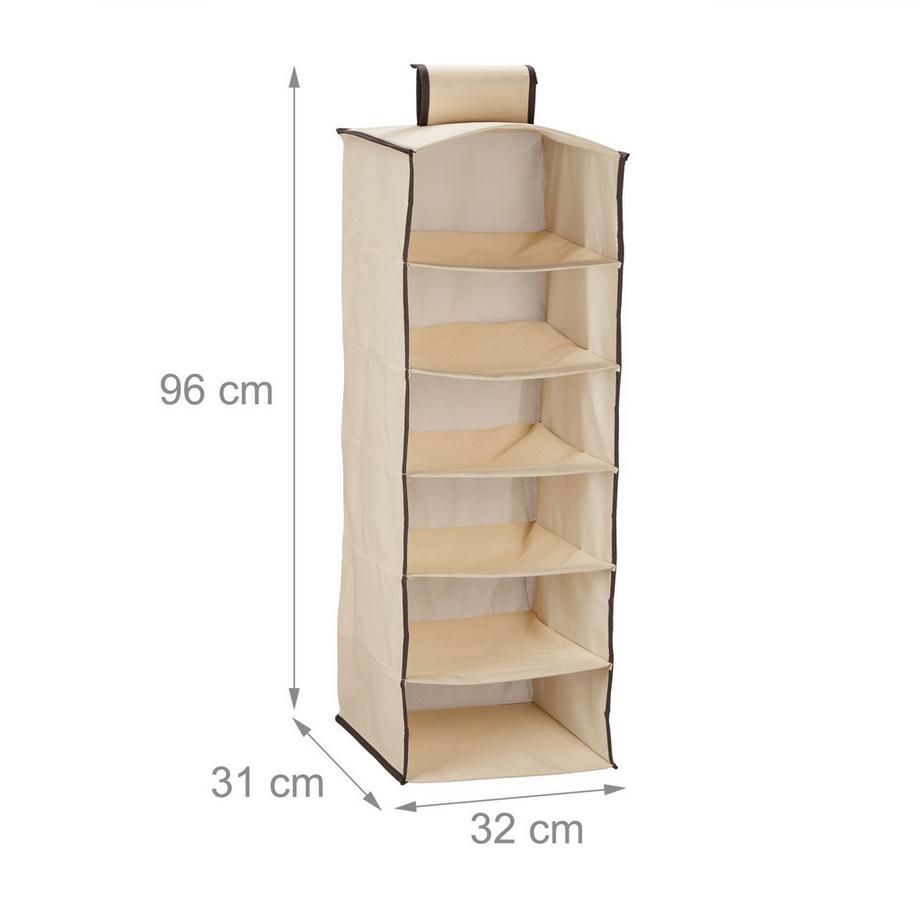 B2X Hängeregal Kleiderschrank 6 Fächer  