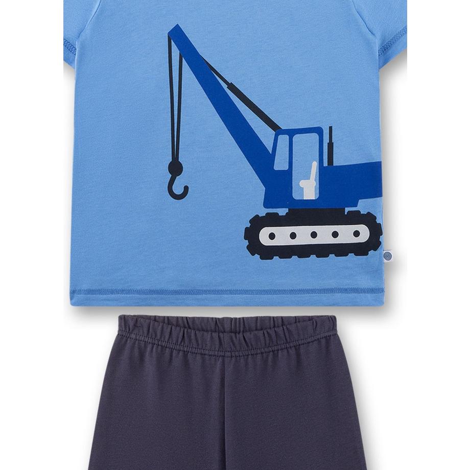 Sanetta  Jungen-Schlafanzug kurz Bagger 