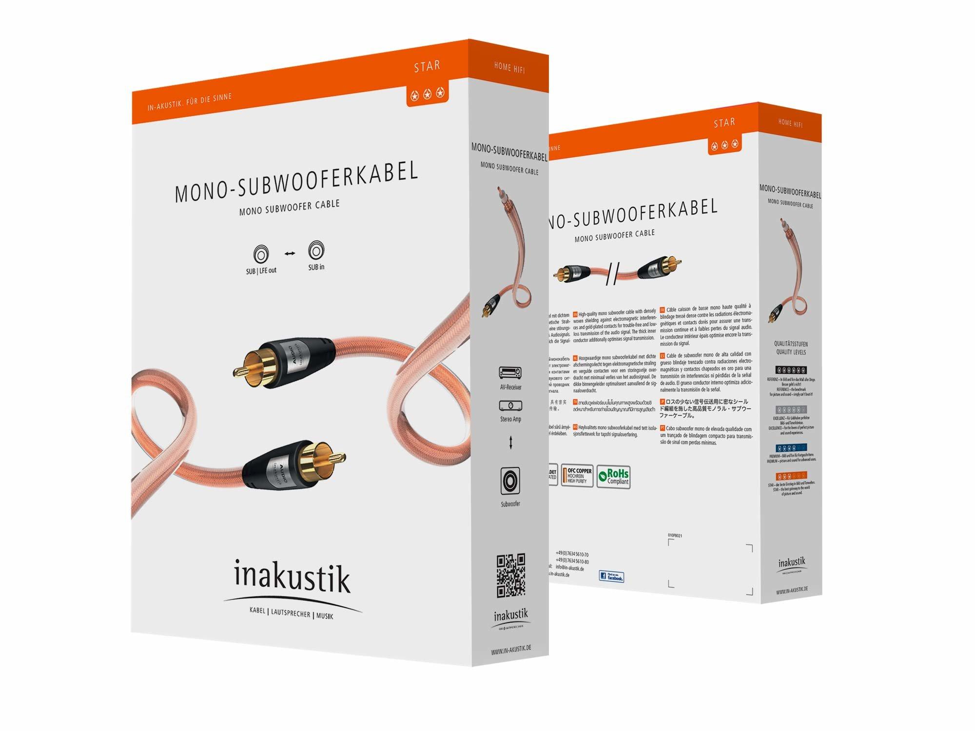 Inakustik  Inakustik 003082751 Audio-Kabel 7,5 m RCA Transparent 