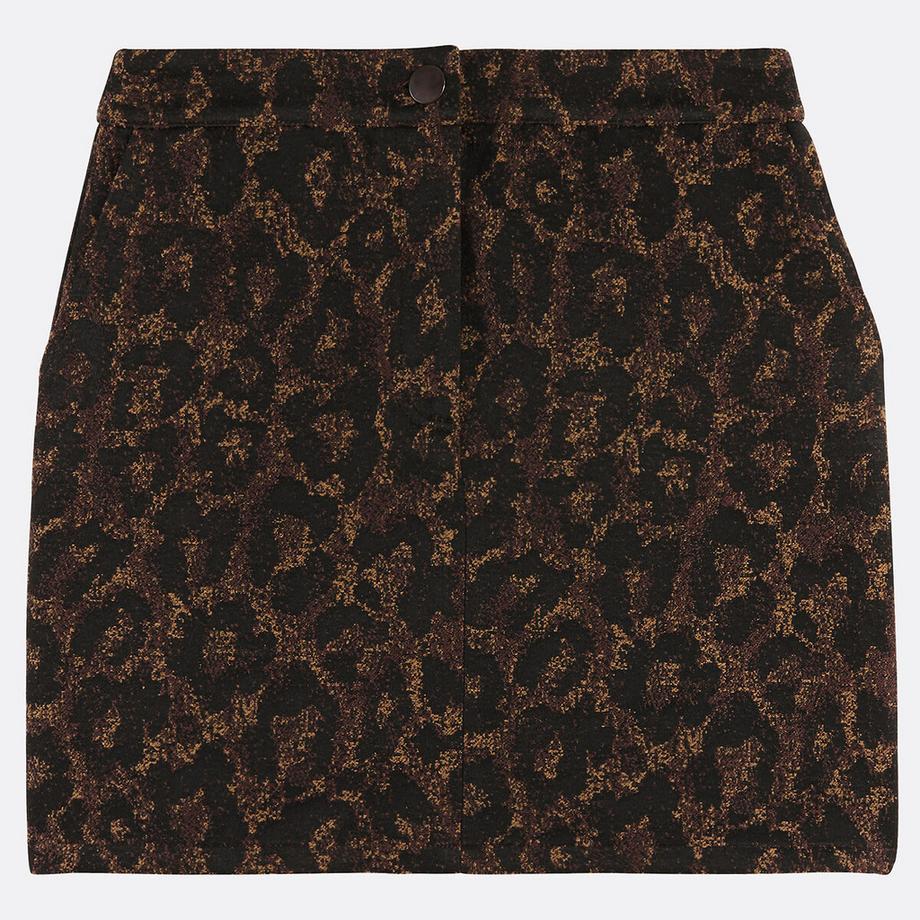La Redoute Collections Gonna Mini Taglio Dritto Stampa Leopardata  