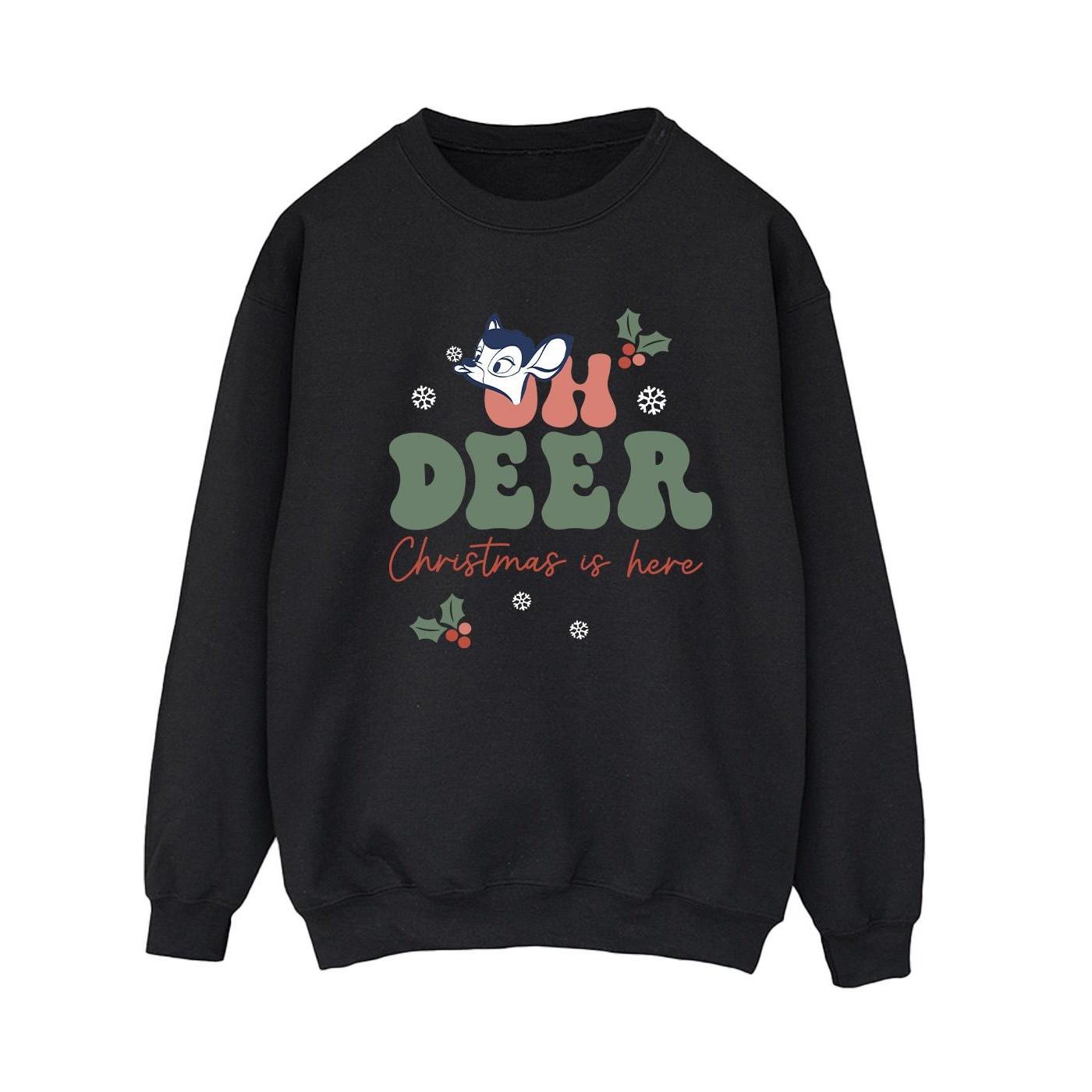 Image of Bambi Oh Deer Sweatshirt Damen Schwarz 4XL