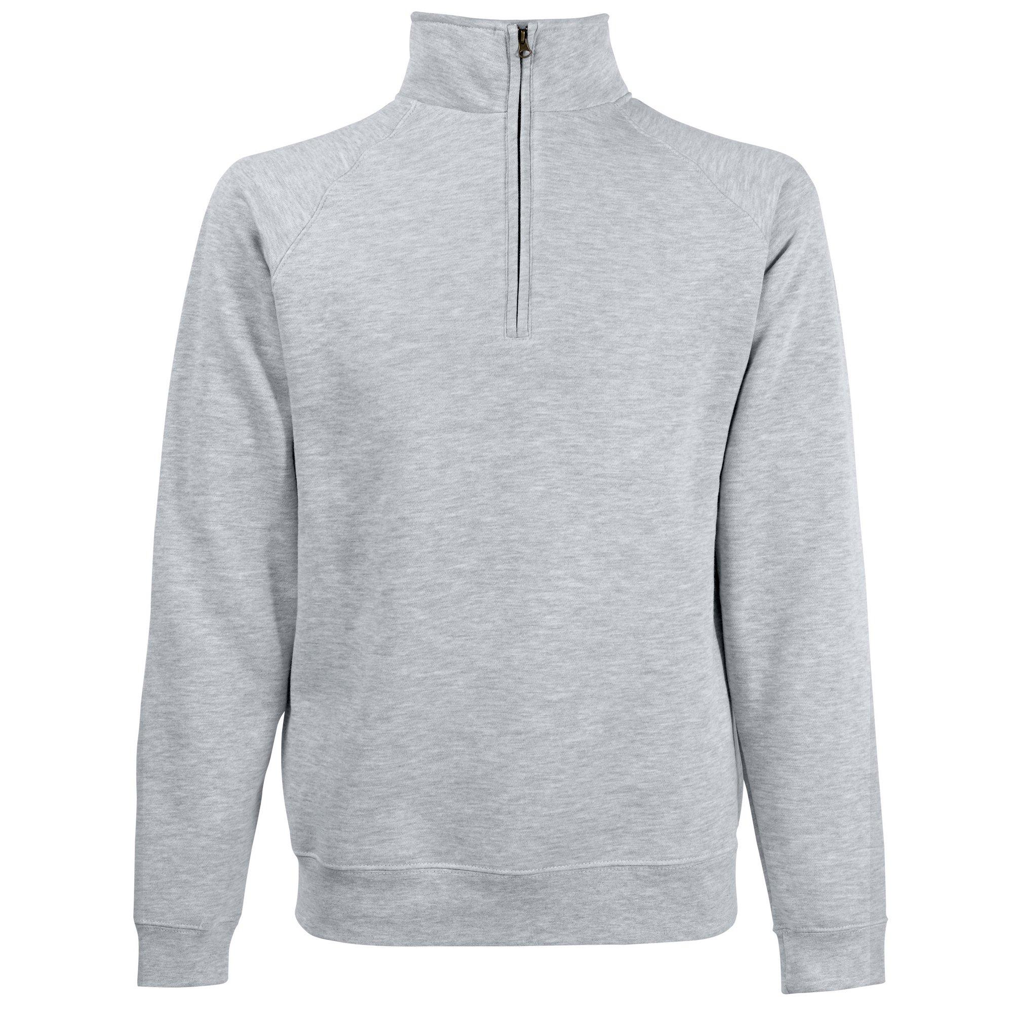 Image of Zip Neck Sweatshirt Herren Grau S