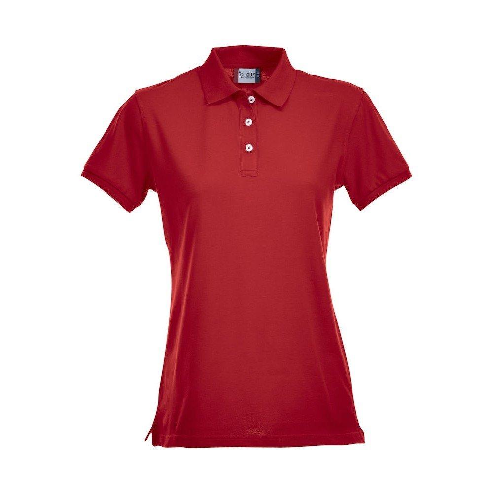 Image of Premium Poloshirt Damen Rot Bunt XXL