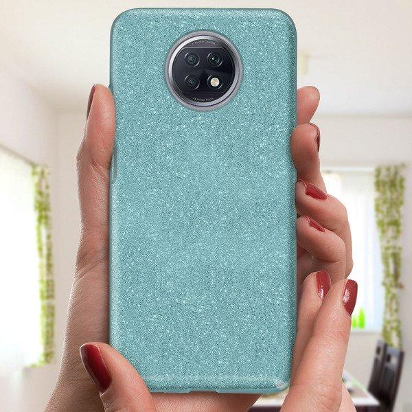 Avizar  Cover Glitter Redmi Note 9T 5G Turchese 