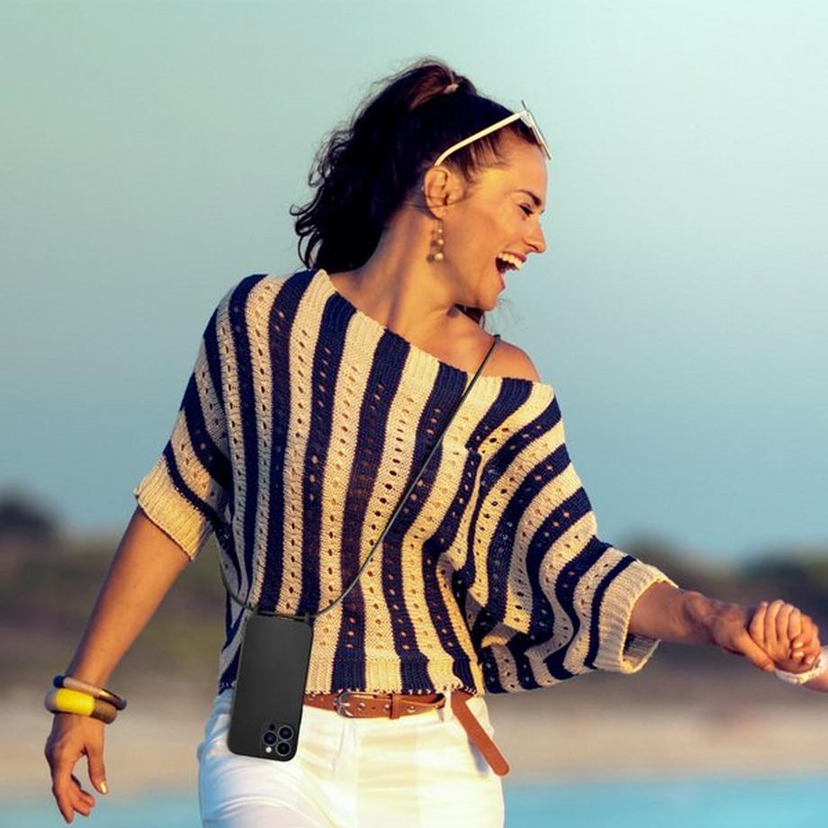 Avizar  Coque cordon iPhone 13 Pro Max Noir 