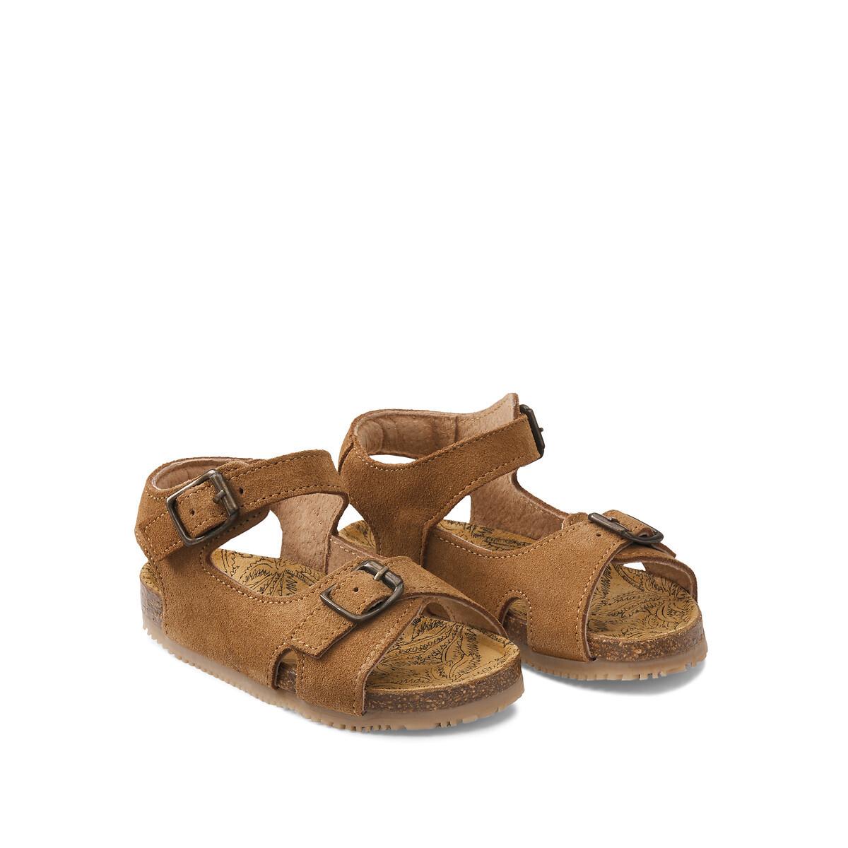 Image of Ledersandalen Mit Schnalle Unisex Beige 19