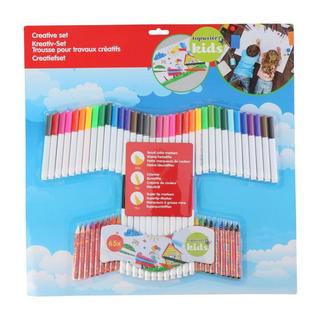 Topwrite kids  Ensemble de crayons de couleur et crayons - 65 pièces 