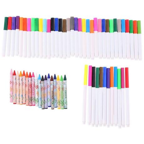 Topwrite kids  Ensemble de crayons de couleur et crayons - 65 pièces 