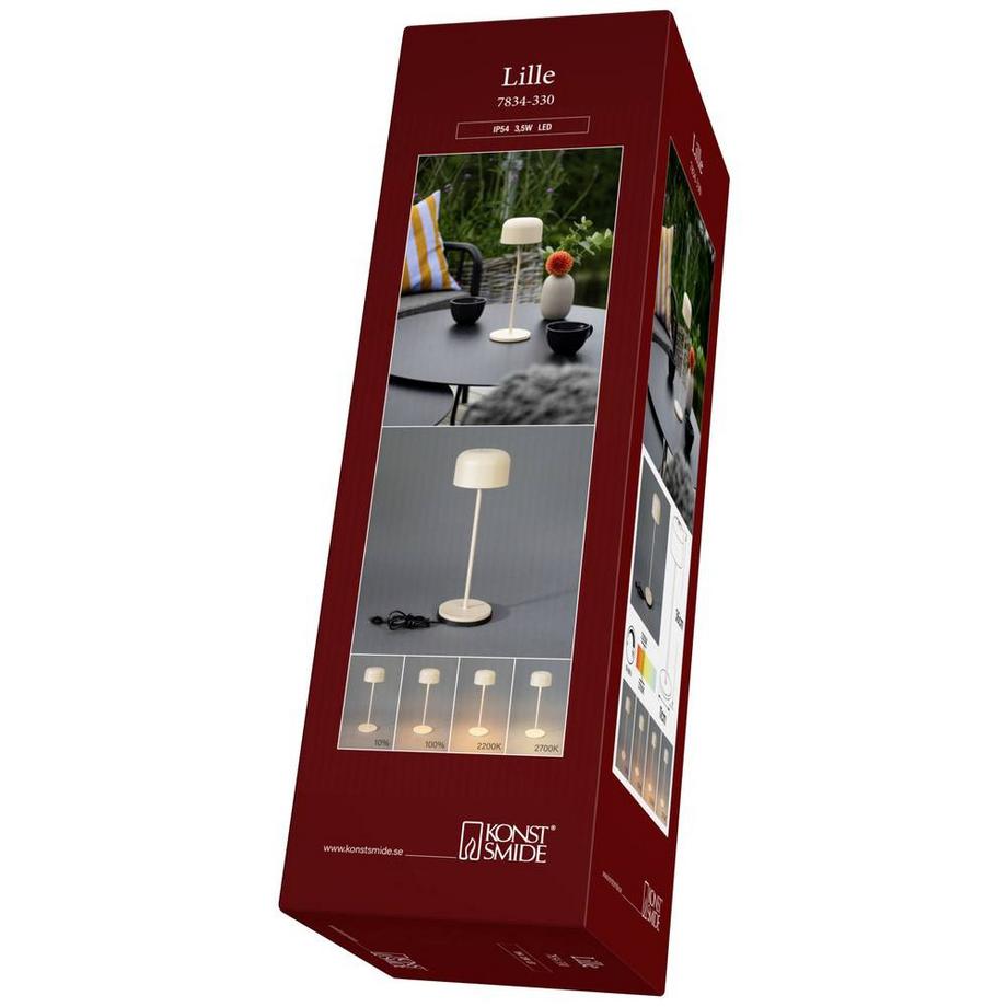 Konstsmide Lampe de table LED USB de Lille sable  