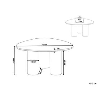 Beliani Tavolino da caffè en Fibra a media densità (MDF) Retrò DACOMA  