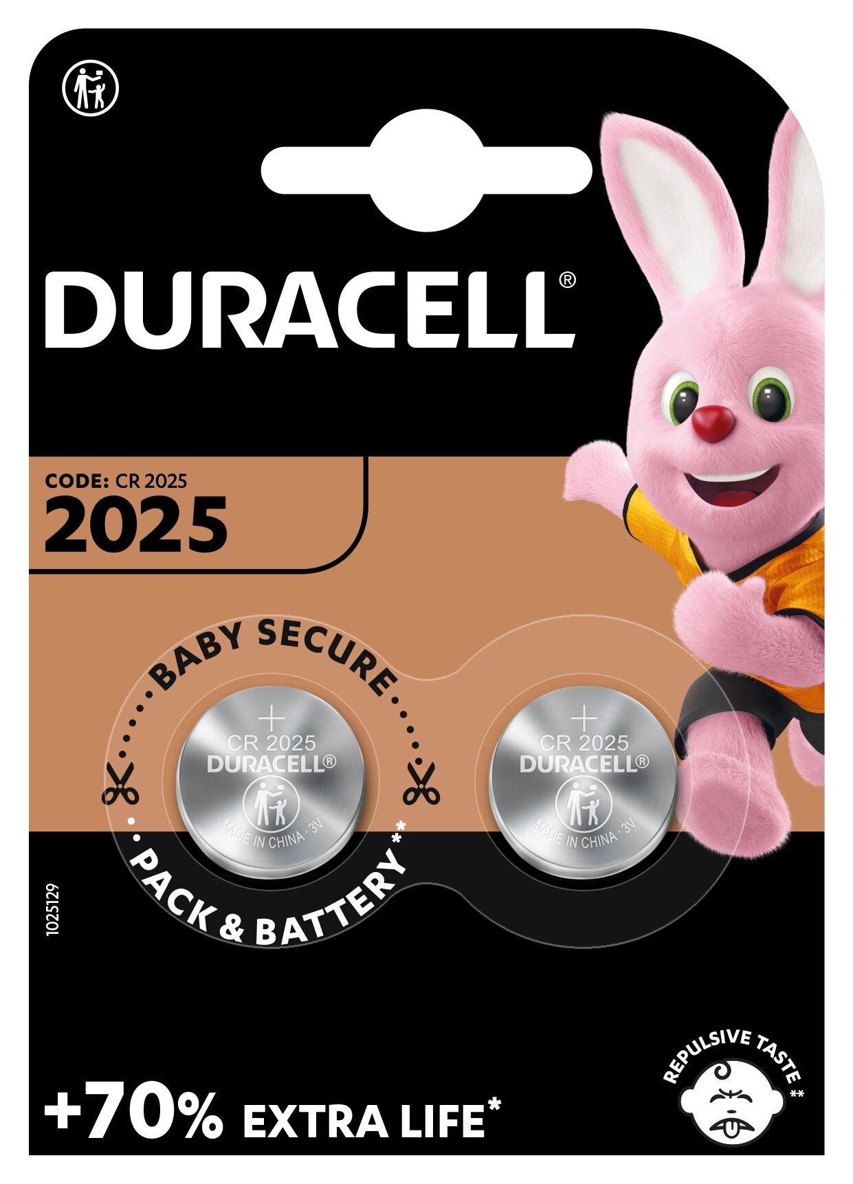 DURACELL  Duracell Spezial Lithium Knopfzellen CR2025 2 Stk. 