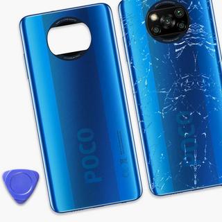 XIAOMI  Vitre arrière Xiaomi Poco X3 Bleu Cobalt 