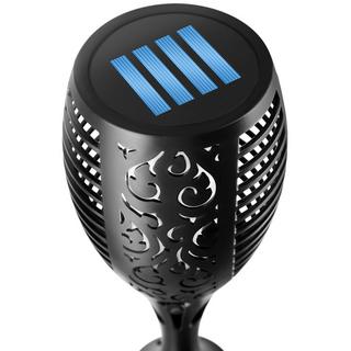 Tectake Set di 6 lampade solari Flare, LED, sensore crepuscolare  