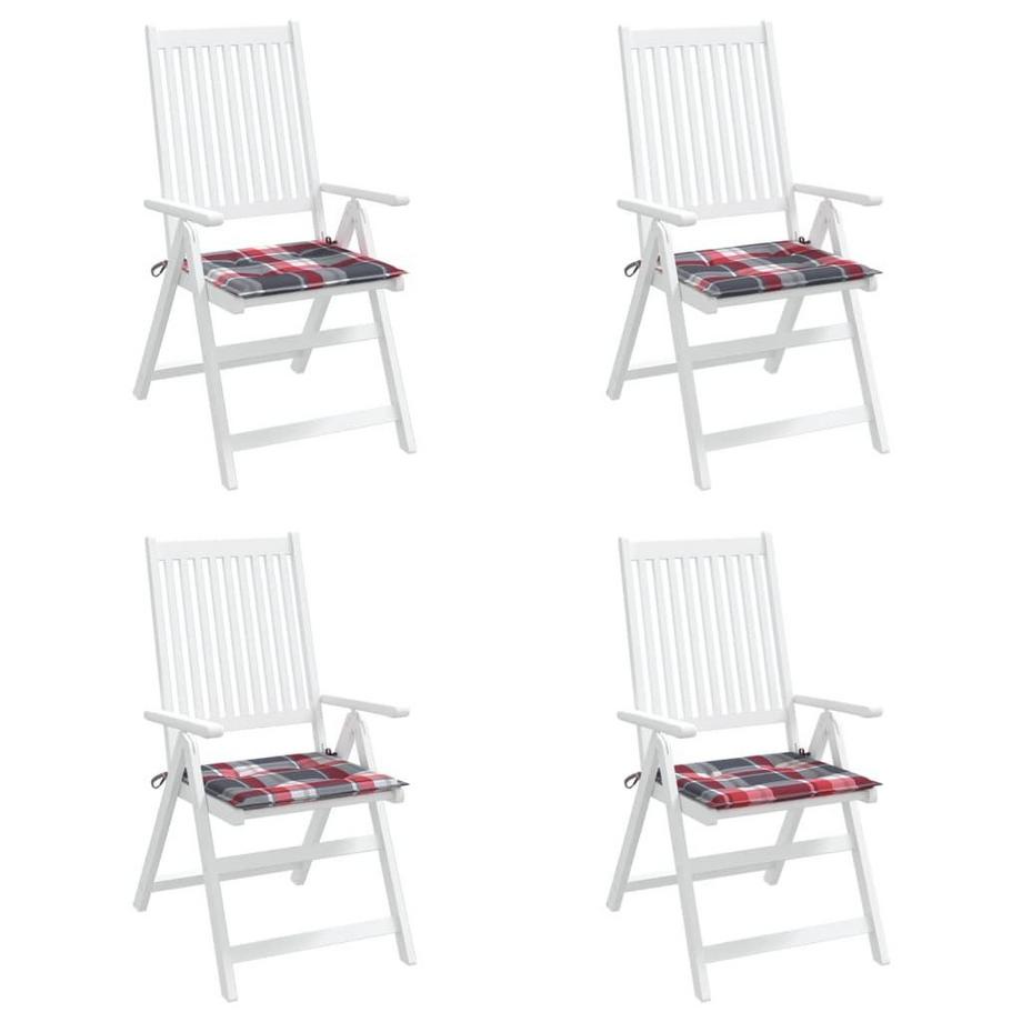 VidaXL Coussins chaise de jardin 4 pcs Carreaux  50x50x3cm Tissu  