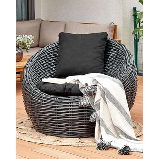 Beliani Gartenstuhl aus Rattan Boho LERICI  