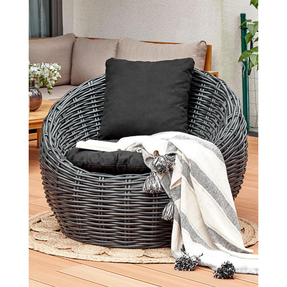 Beliani Sedia da giardino en Rattan Boho LERICI  