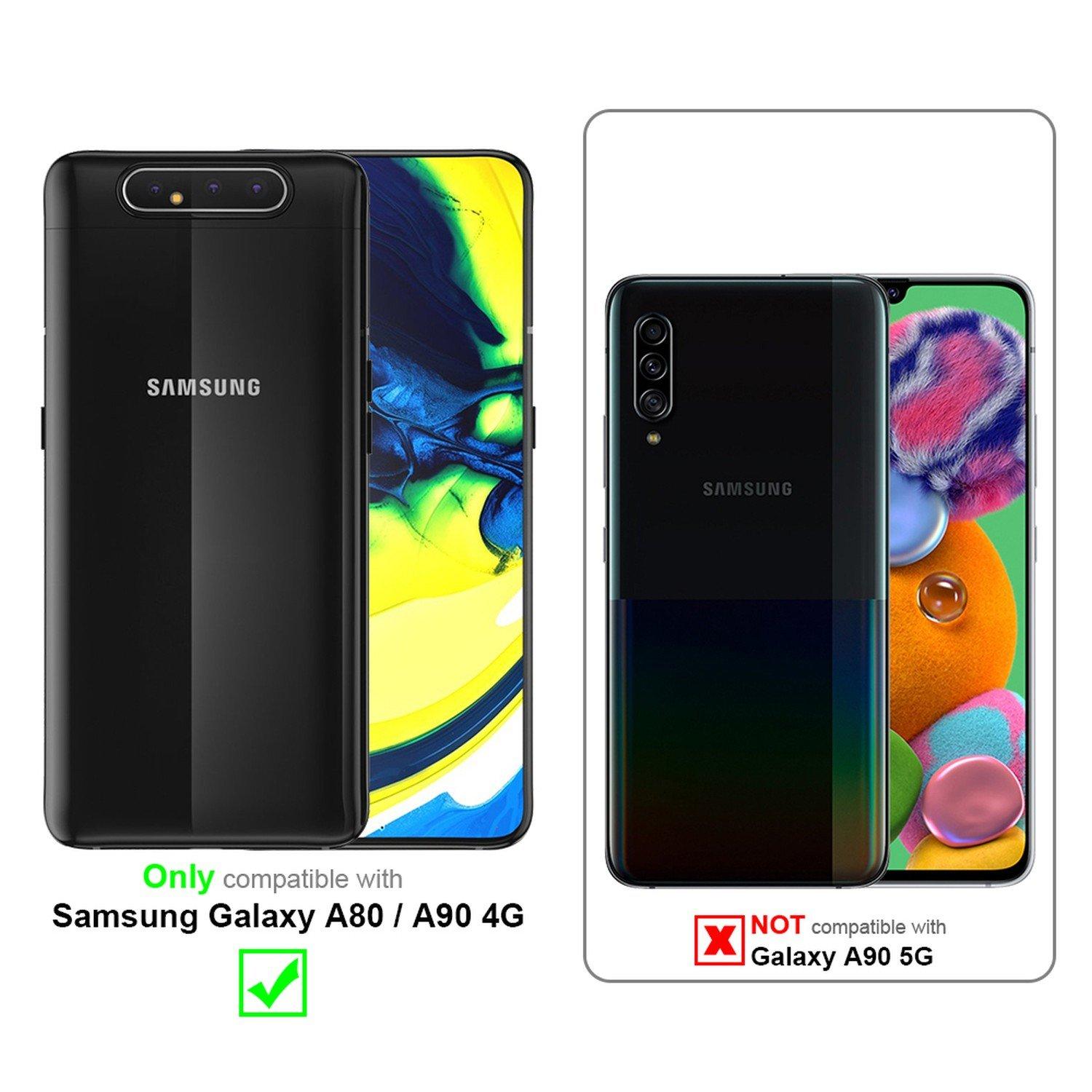 Cadorabo  Hülle für Samsung Galaxy A80 / A90 4G Magnetverschluss, Kartenfach 