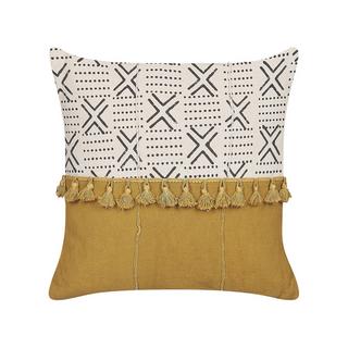 Beliani Lot de 2 coussins décoratifs en Coton Boho WOODI  