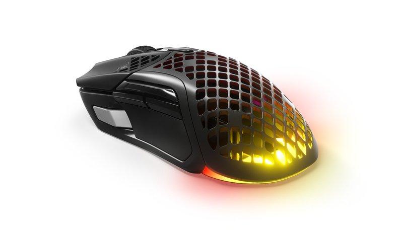 steelseries  Aerox 5 Wireless mouse Mano destra RF Wireless + Bluetooth + USB Type-A Ottico 18000 DPI 