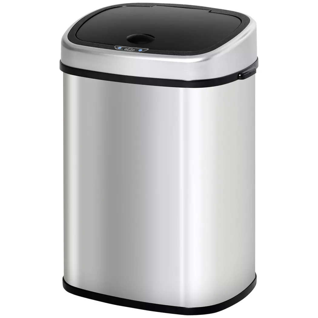 Northio – Mülleimer 48L Küchenabfalleimer Automatik Mit Infrarotsensor, Hygienisch, Edelstahl, Silber, L40,5Xb29,5Xh68 Cm, 54cm