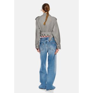 RICANO  Cropped  Jacke Elvira, mit Reverskragen und Gürtel 