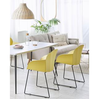 Beliani Lot de 2 chaises en Matière synthétique Moderne SYLVA  