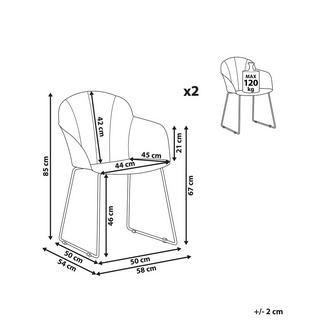 Beliani Lot de 2 chaises en Matière synthétique Moderne SYLVA  