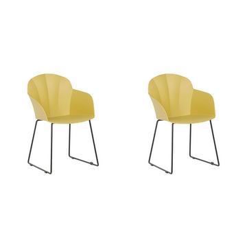 Lot de 2 chaises en Matière synthétique Moderne SYLVA