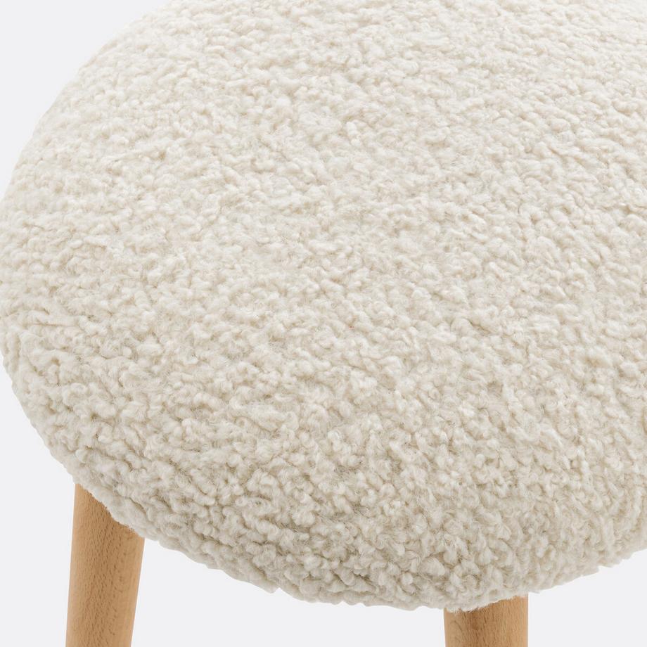 La Redoute Intérieurs Tabouret tissu bouclette  