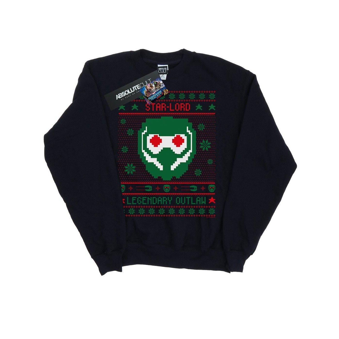 Image of Guardians Of The Galaxy Vol. 2 Star Lord Fair Isle Sweatshirt Unisex Marine 140/146