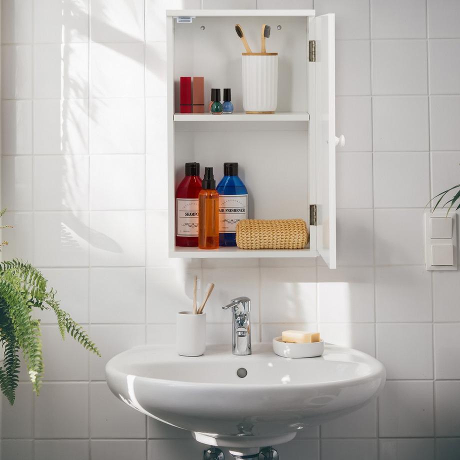 Northix Armoire murale de salle de bain, 2 compartiments  